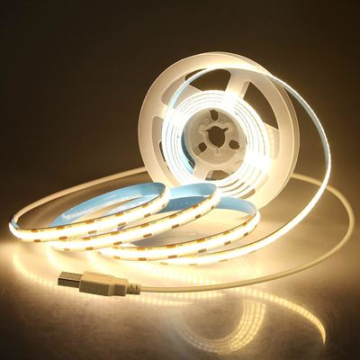 Color Changing 32.8FT LED Cob Strip Lights with 480 LEDs 24V Voltage CE/RoHS Certification