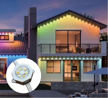 RGBIC CCT Smart Eave Wall Mounted Exterior Light PC ABS Housing Material With 5054 2835 Light Source